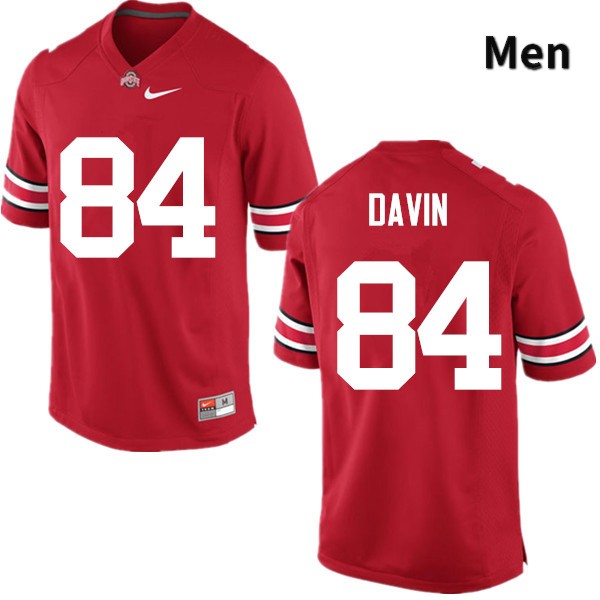 Ohio State Buckeyes Brock Davin Men's #84 Red Game Stitched College Football Jersey